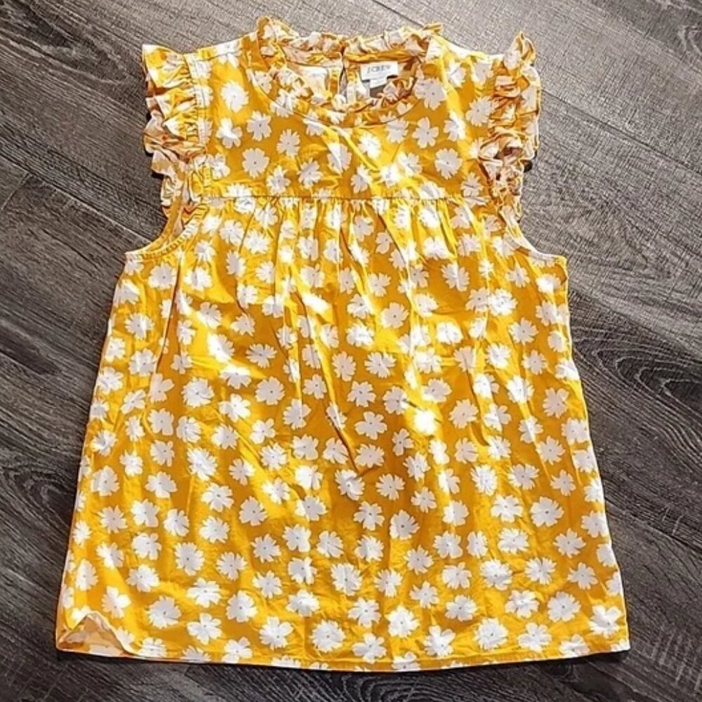 🌴 J.Crew floral print, ruffle trim Tank Top 🌴